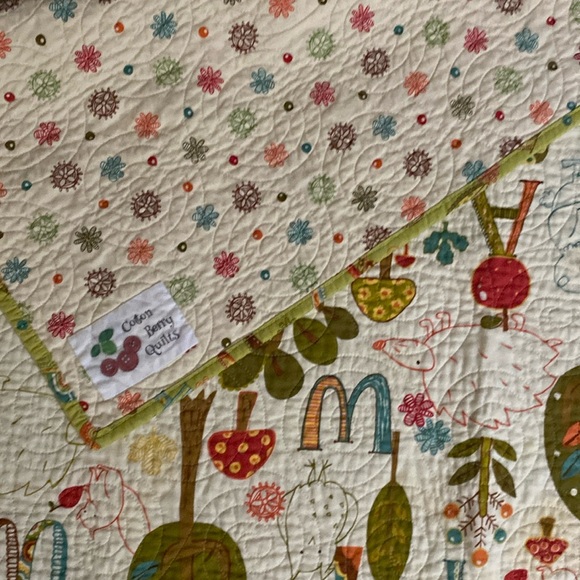 Cute Forest Friends Baby Quilt by Cotton Berry Quilts